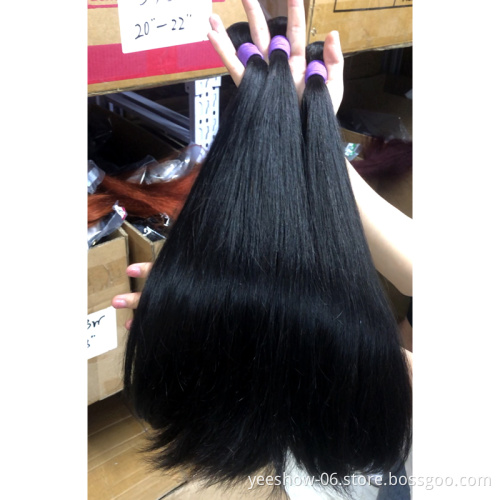 wholesale factory  Double Drawn bone straight human hair with closure Virgin woman hair bundles Human Hair Extensions